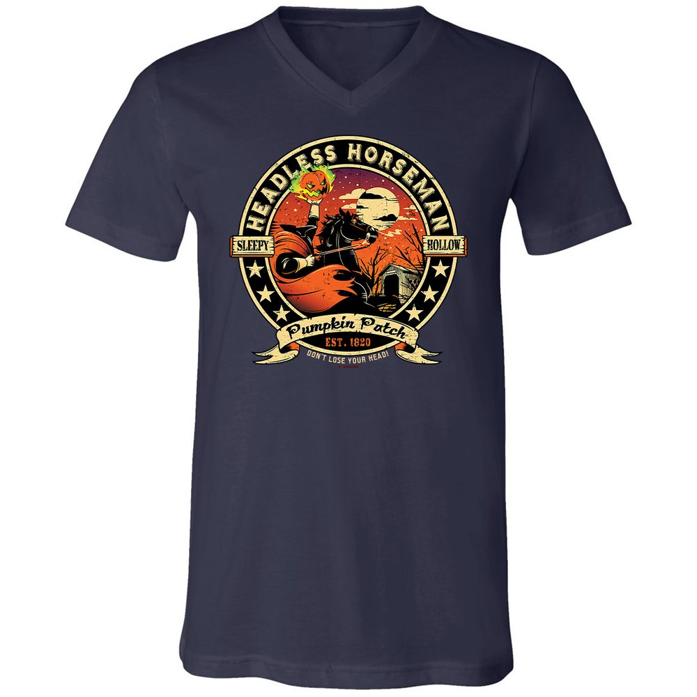 Unisex V-Neck T-Shirt - N5J1YUGM - Navy - 2