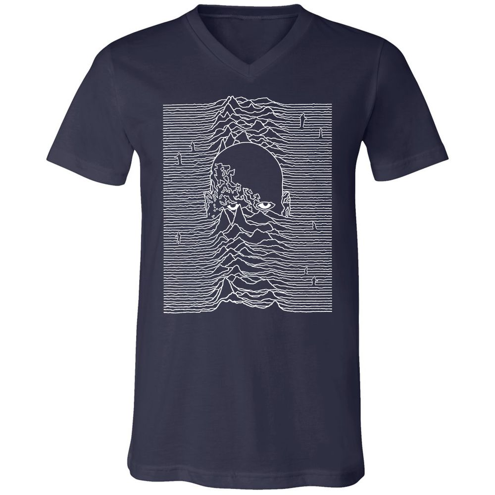 Unisex V-Neck T-Shirt - K6BHUPZK - Navy - 2