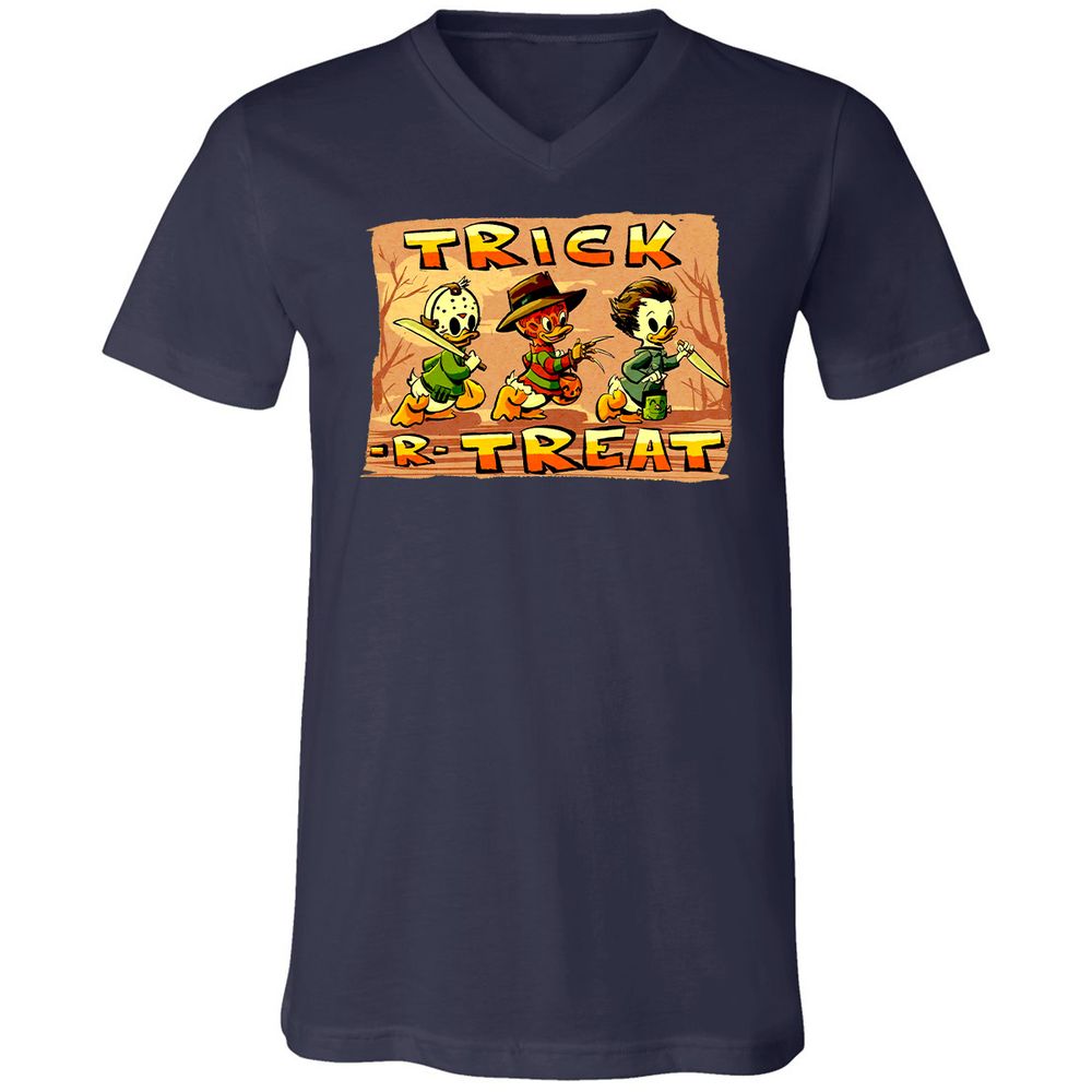 Unisex V-Neck T-Shirt - QVYT115R - Navy - 2