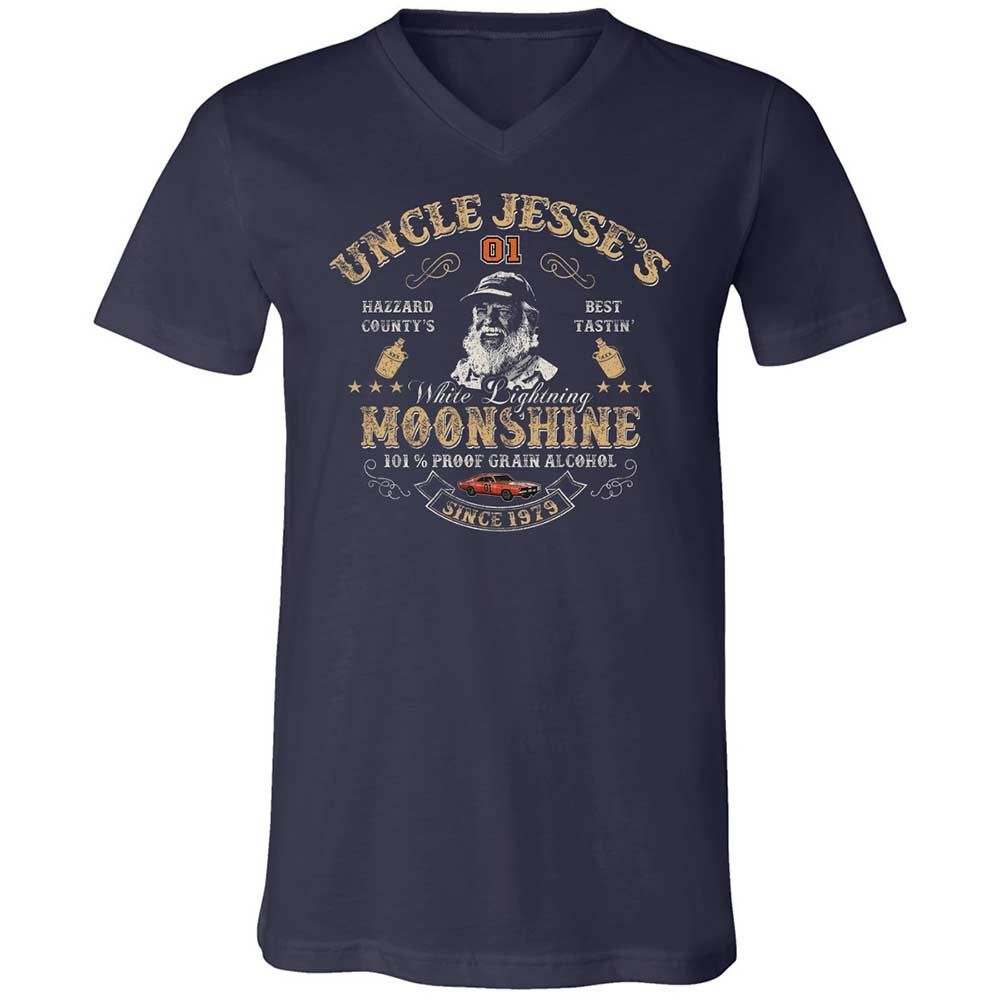 Unisex V-Neck T-Shirt - QD3D4XU5 - Navy - 2