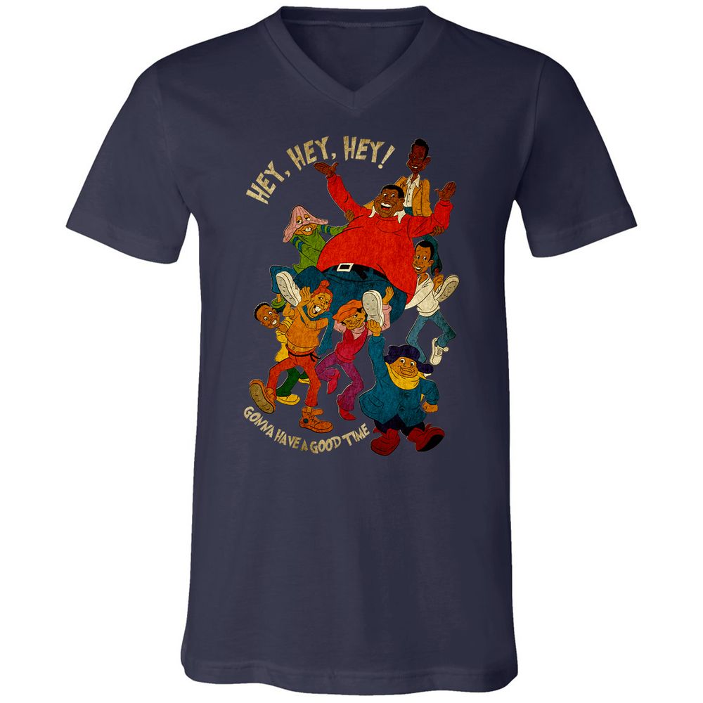 Unisex V-Neck T-Shirt - VMLU28QW - Navy - 2