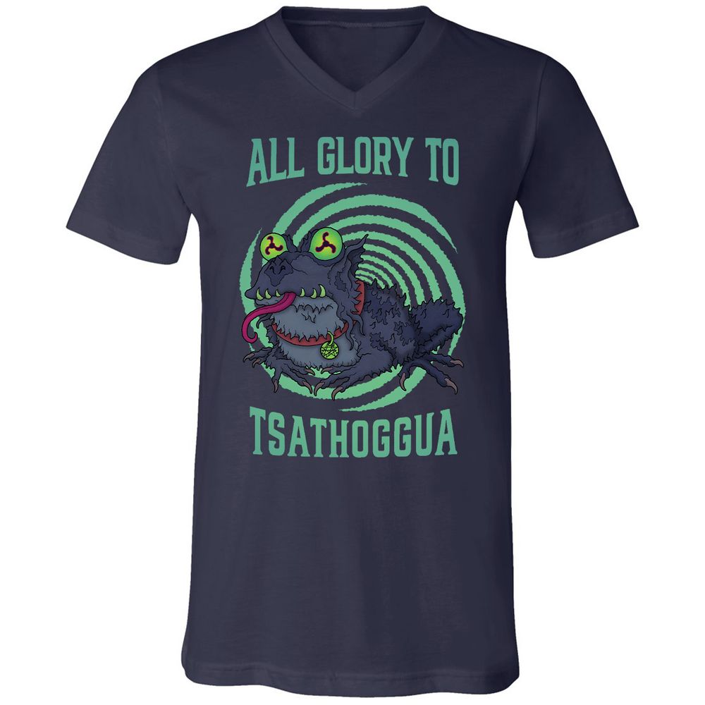 Unisex V-Neck T-Shirt - 2R1FEV9B - Navy - 2