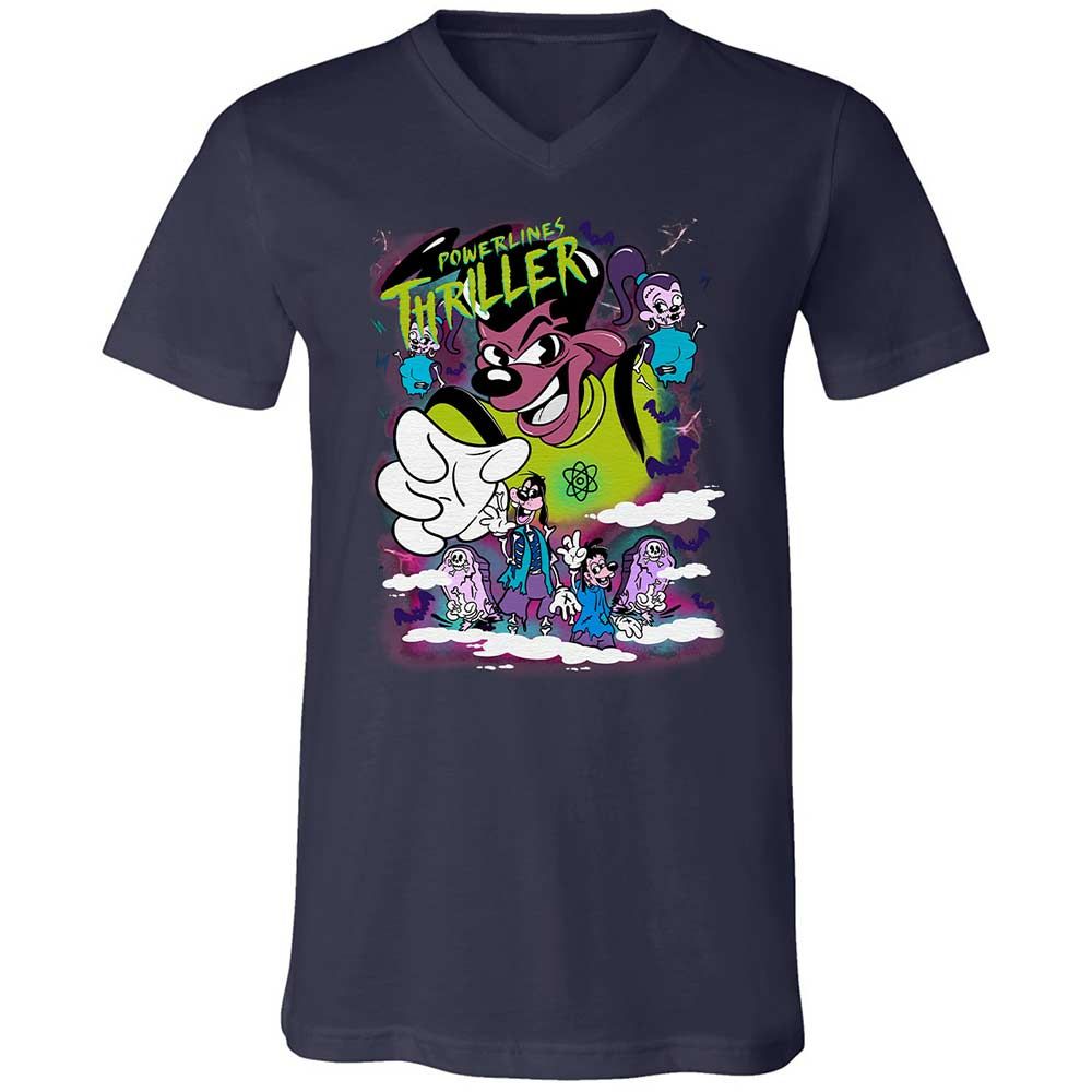 Vintage Pop Cartoon Horror Mashup - Navy - 2
