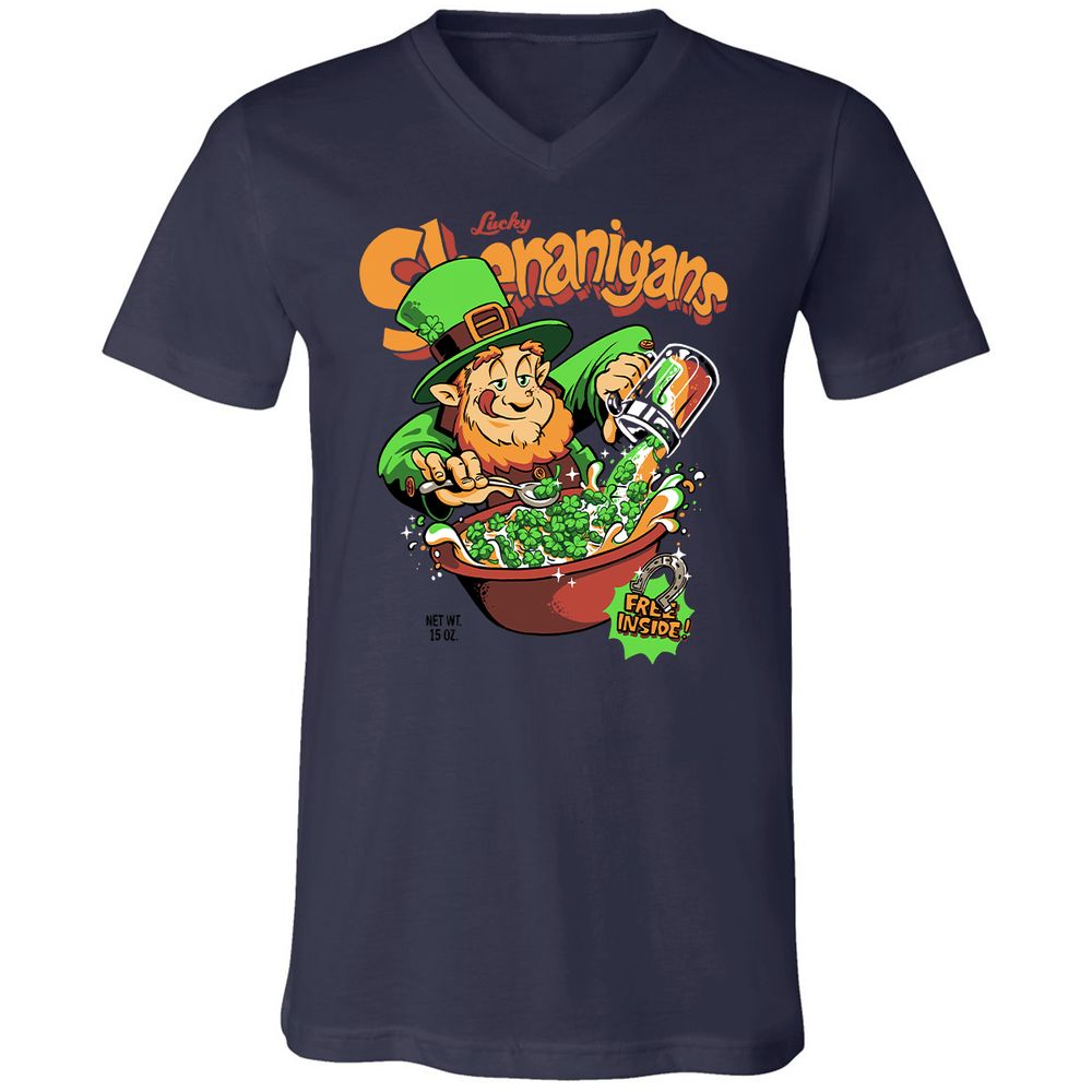 Unisex V-Neck T-Shirt - 9STXQUED - Navy - 2