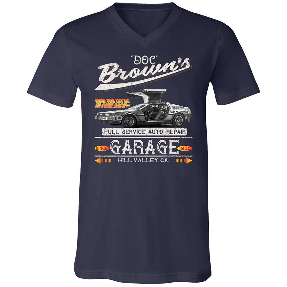 Unisex V-Neck T-Shirt - 4EM6BXVF - Navy - 2