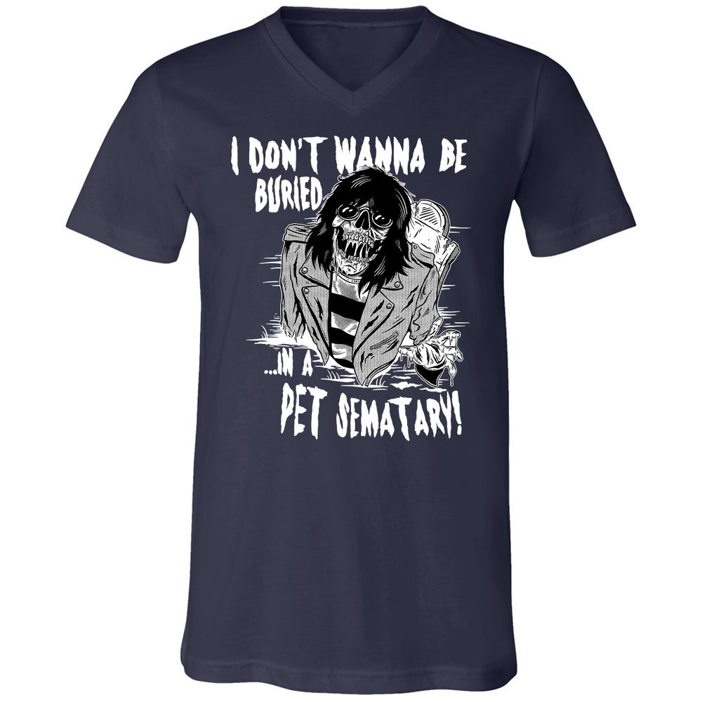 Unisex V-Neck T-Shirt - 52U8K8U5 - Navy - 2
