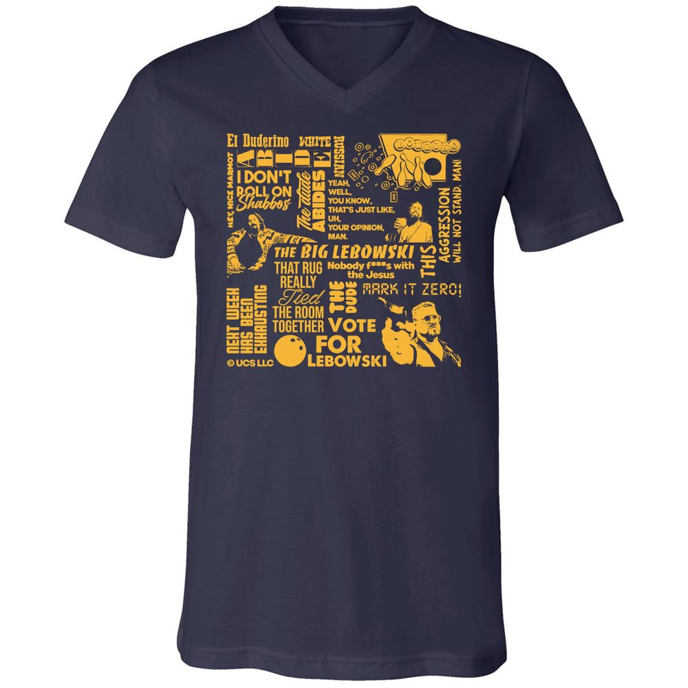 Unisex V-Neck T-Shirt - WL5EK5NY - Navy - 2