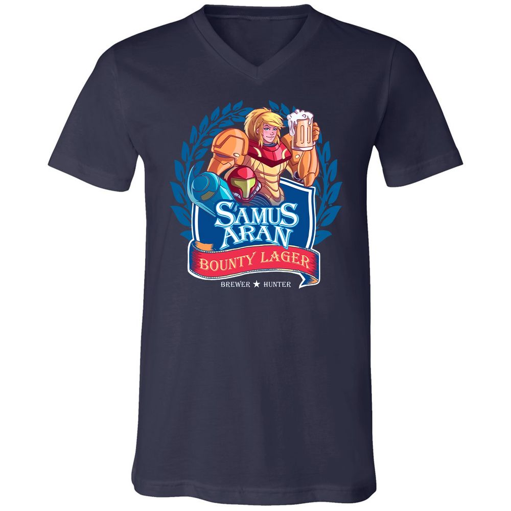 Unisex V-Neck T-Shirt - ZVN2KC5K - Navy - 2