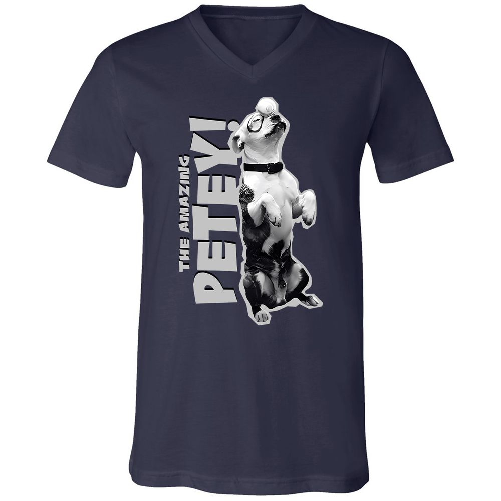 Unisex V-Neck T-Shirt - GTA4QVXH - Navy - 2
