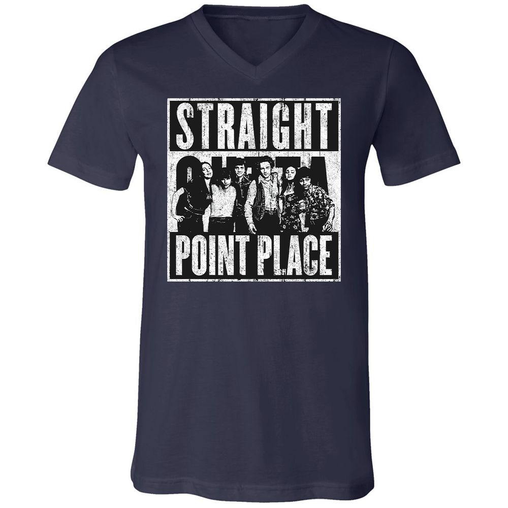 Unisex V-Neck T-Shirt - 49ZE5VGG - Navy - 2