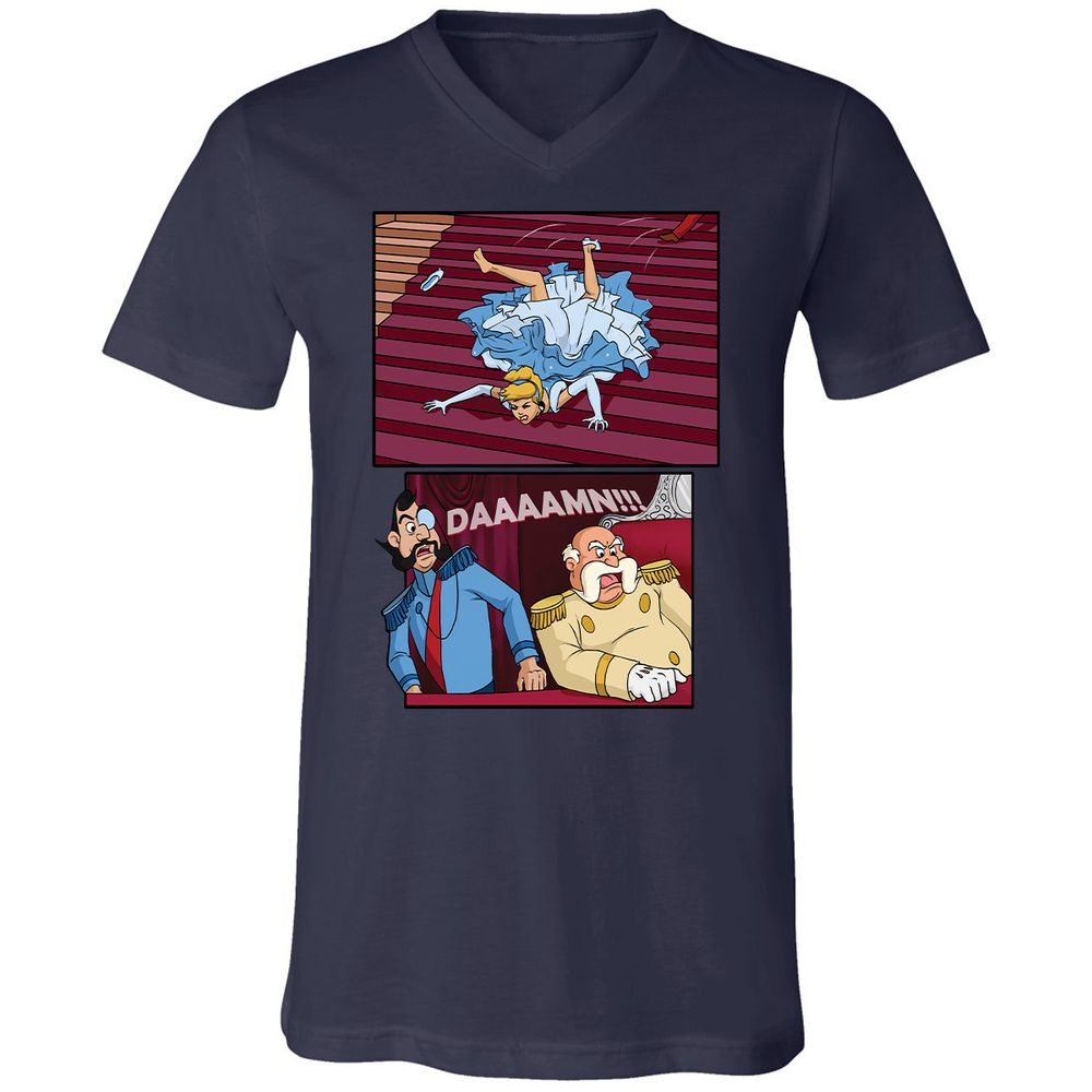 Unisex V-Neck T-Shirt - ZRTJZWB6 - Navy - 2