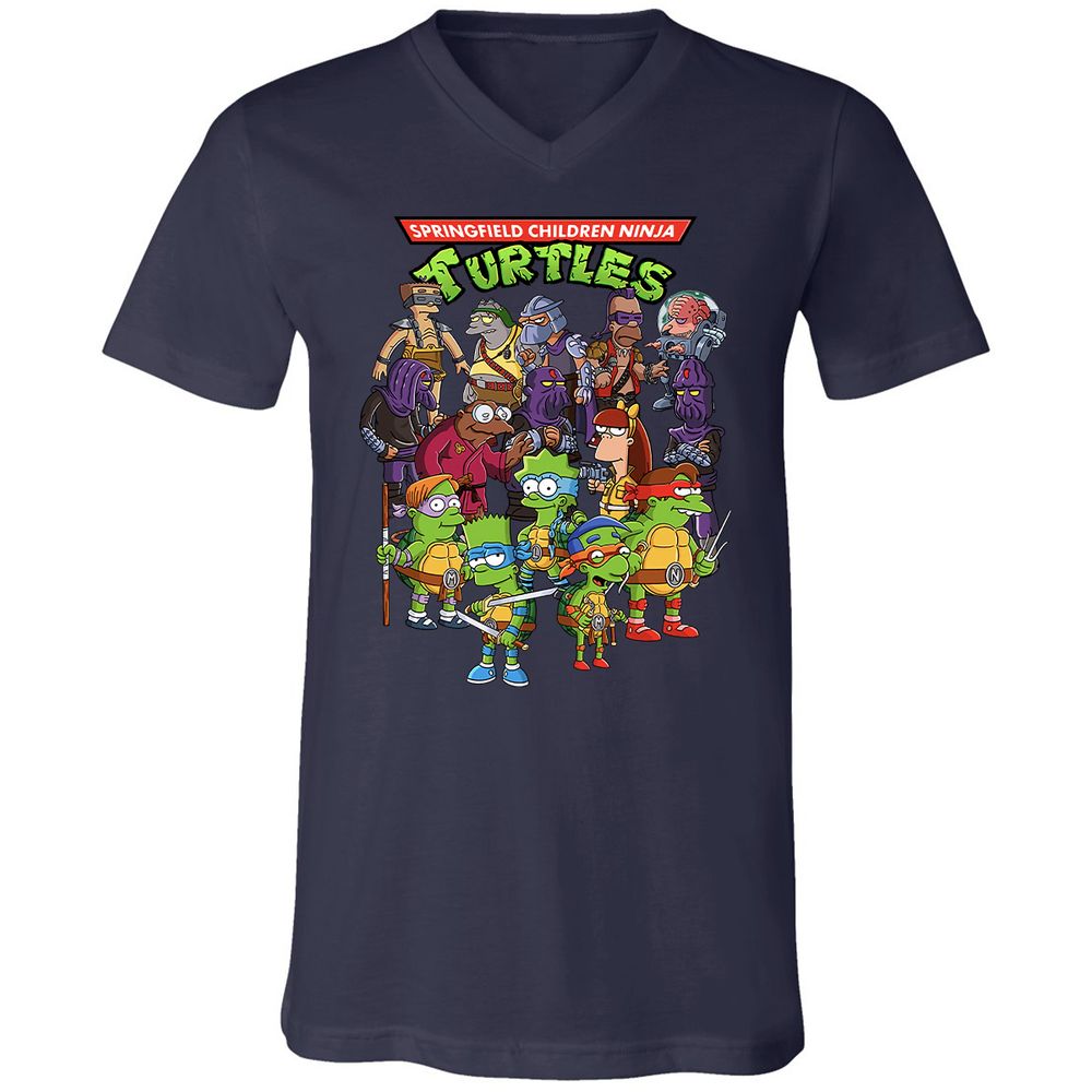 Unisex V-Neck T-Shirt - S466M8R5 - Navy - 2