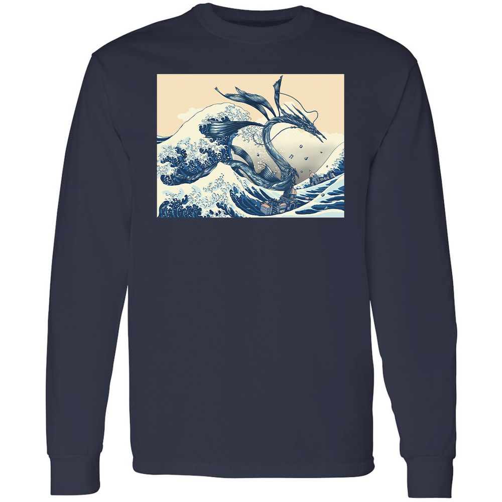 Long Sleeve T-Shirt - X38H73FF - Navy - 2