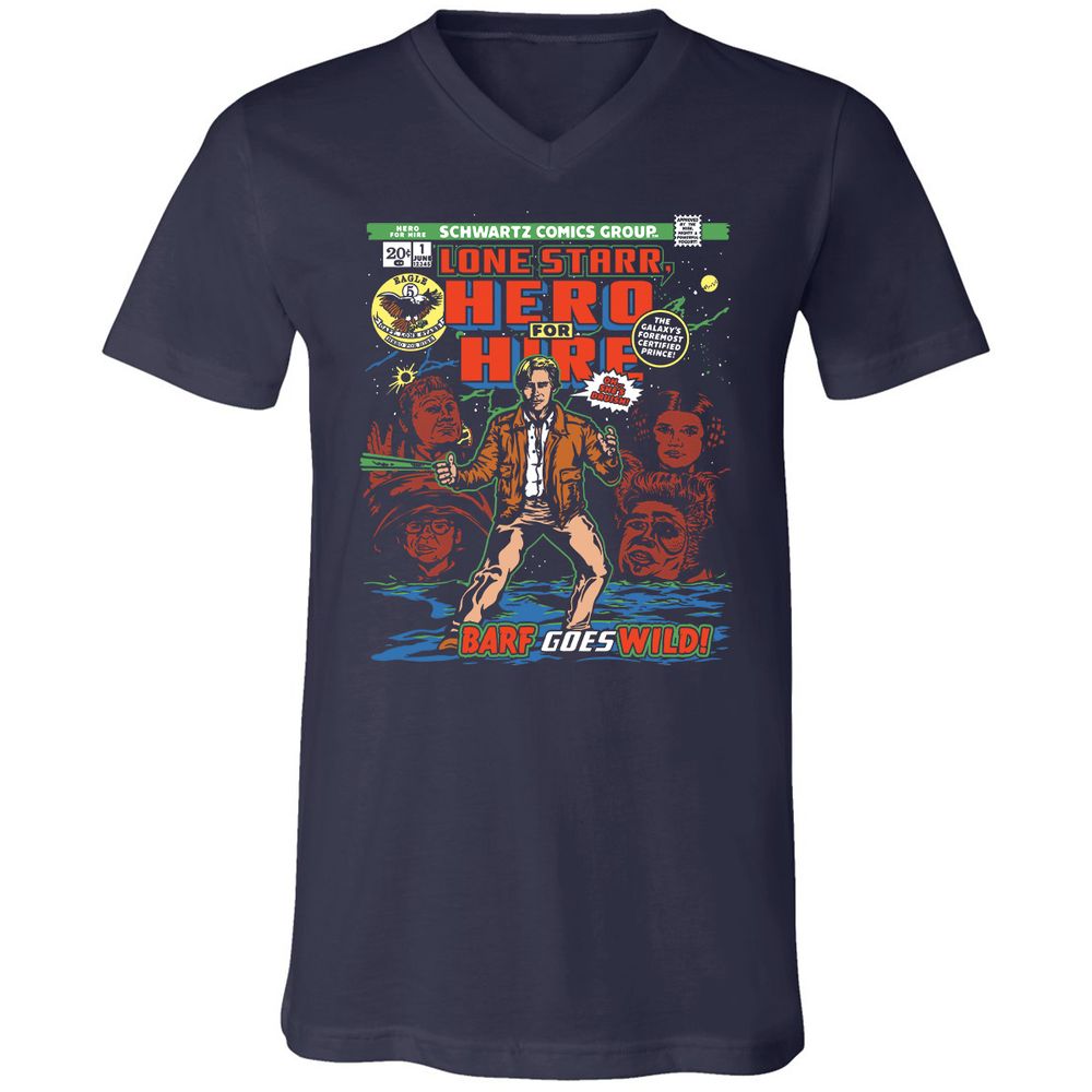 Unisex V-Neck T-Shirt - G9DLJXX4 - Navy - 2