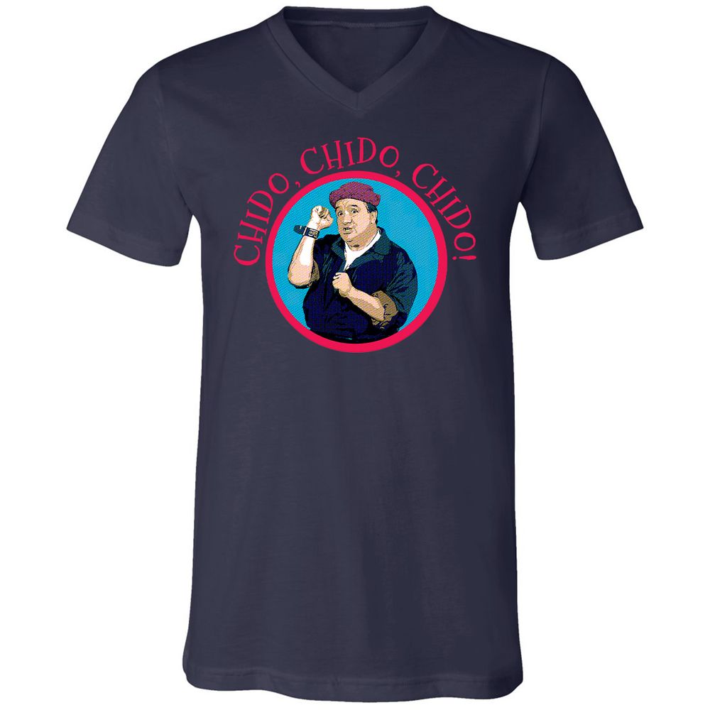 Unisex V-Neck T-Shirt - JVBUAUHU - Navy - 2
