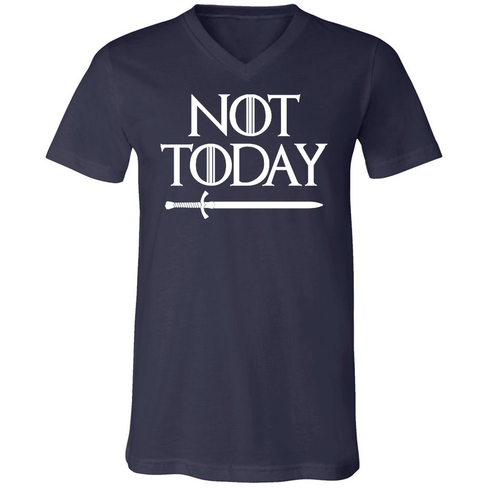 Unisex V-Neck T-Shirt - 6VK8F97Y - Navy - 2