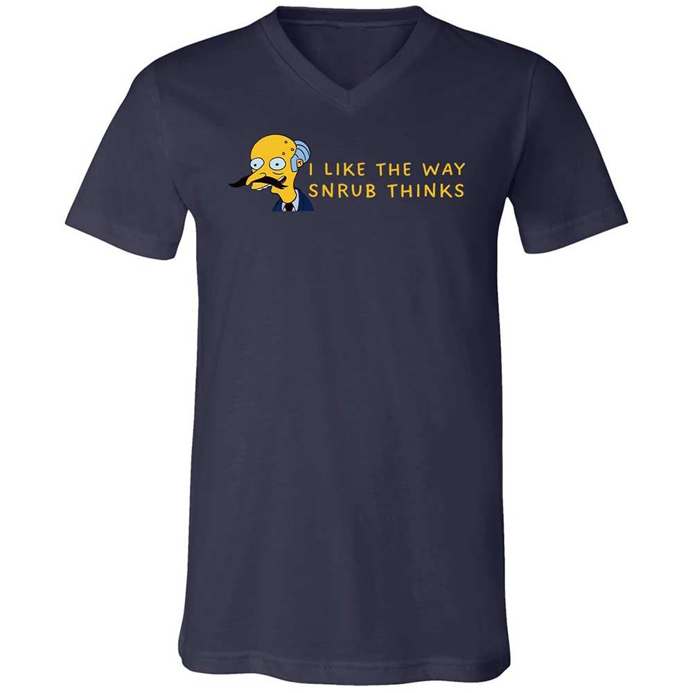 Unisex V-Neck T-Shirt - S1VR2LWG - Navy - 2