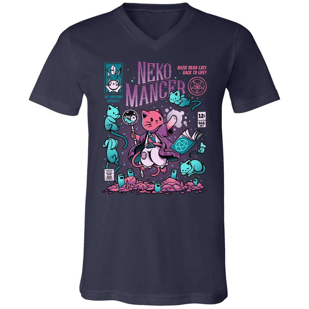 Unisex V-Neck T-Shirt - 1U1A5B9E - Navy - 2