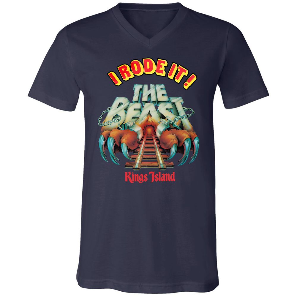 Unisex V-Neck T-Shirt - MYSFGKZG - Navy - 2