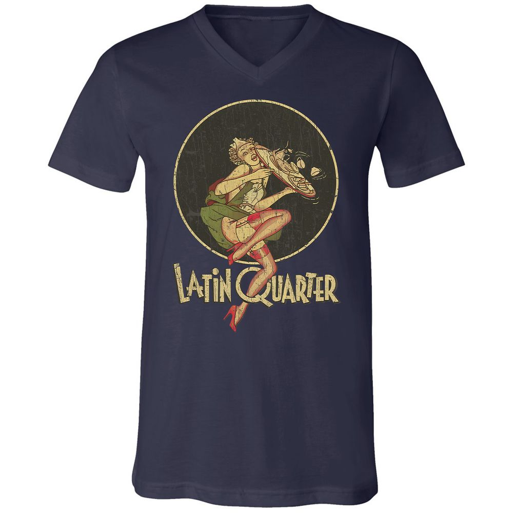Unisex V-Neck T-Shirt - 5RU775VE - Navy - 2