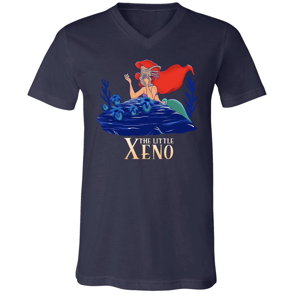 Unisex V-Neck T-Shirt - TLYVZNB7 - Navy - 2