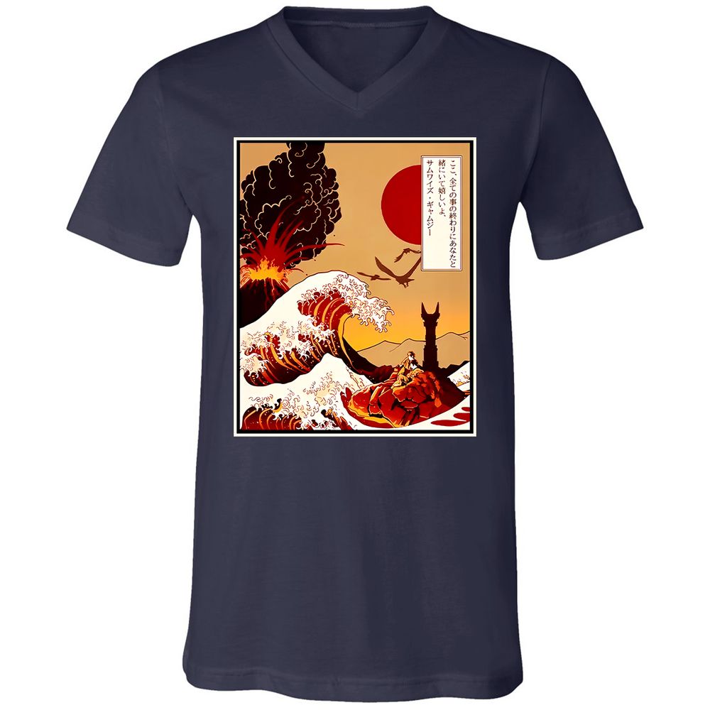 Unisex V-Neck T-Shirt - MB4WF3TR - Navy - 2