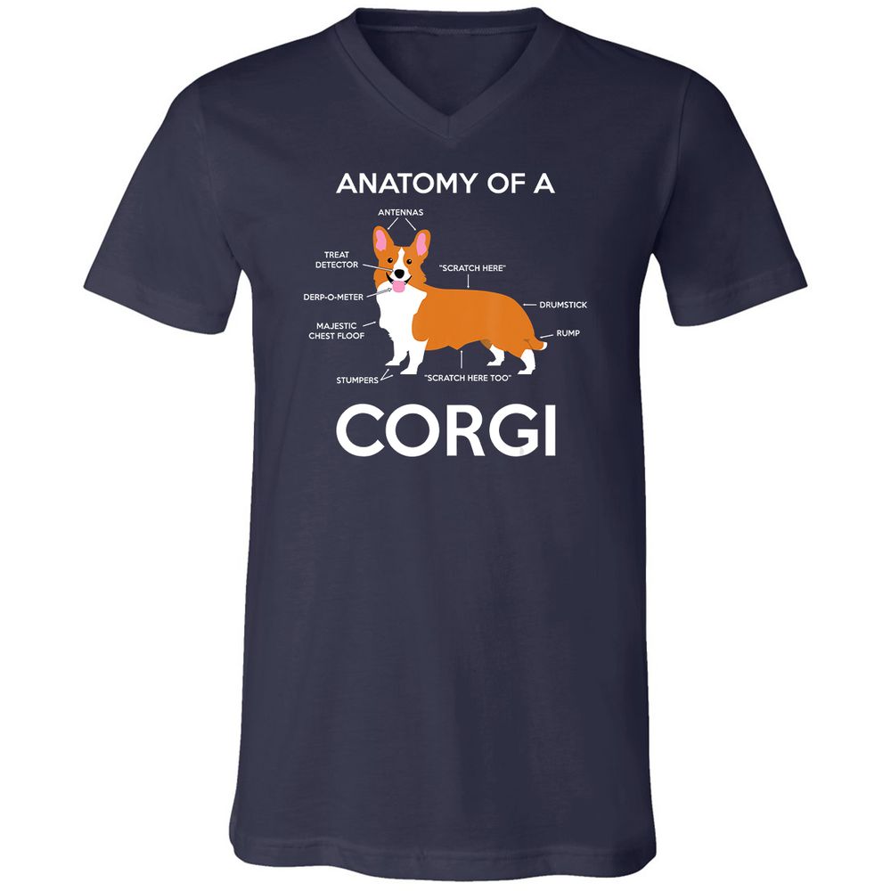 Unisex V-Neck T-Shirt - EY3G6V34 - Navy - 2