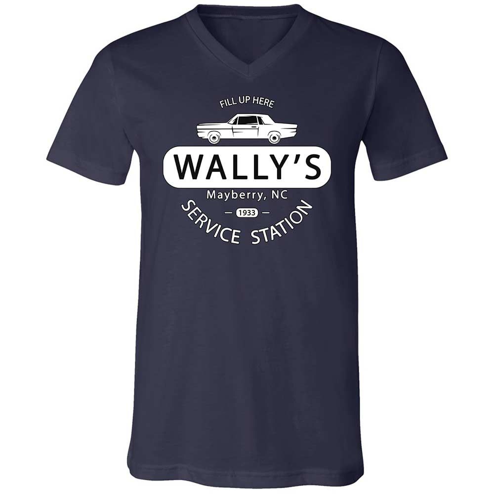 Unisex V-Neck T-Shirt - J6TYQHJC - Navy - 2