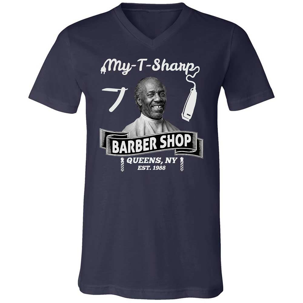 Unisex V-Neck T-Shirt - SAJXT2FT - Navy - 2