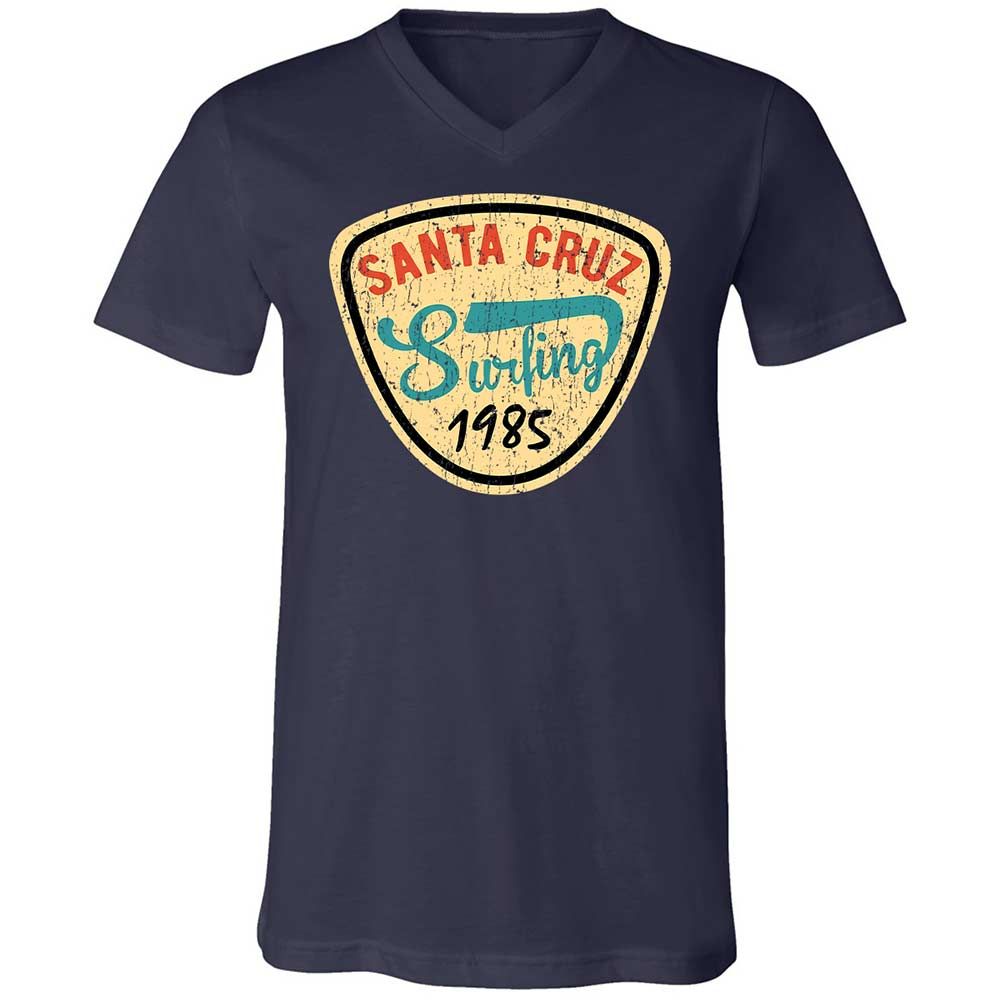 Unisex V-Neck T-Shirt - 894SF7XH - Navy - 2
