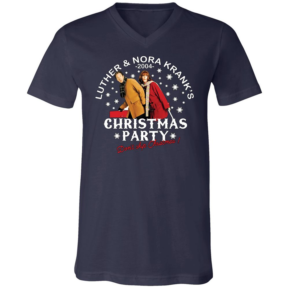 Unisex V-Neck T-Shirt - 6FLRCTA8 - Navy - 2