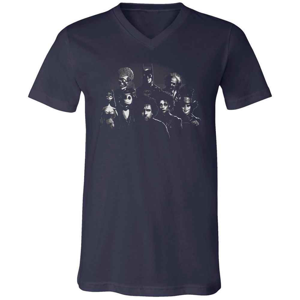 Unisex V-Neck T-Shirt - JXP7P9JS - Navy - 2