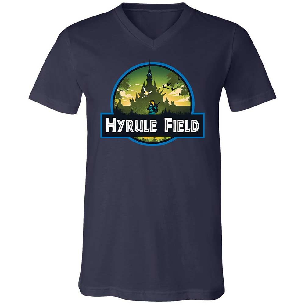 Unisex V-Neck T-Shirt - H89LA6DW - Navy - 2