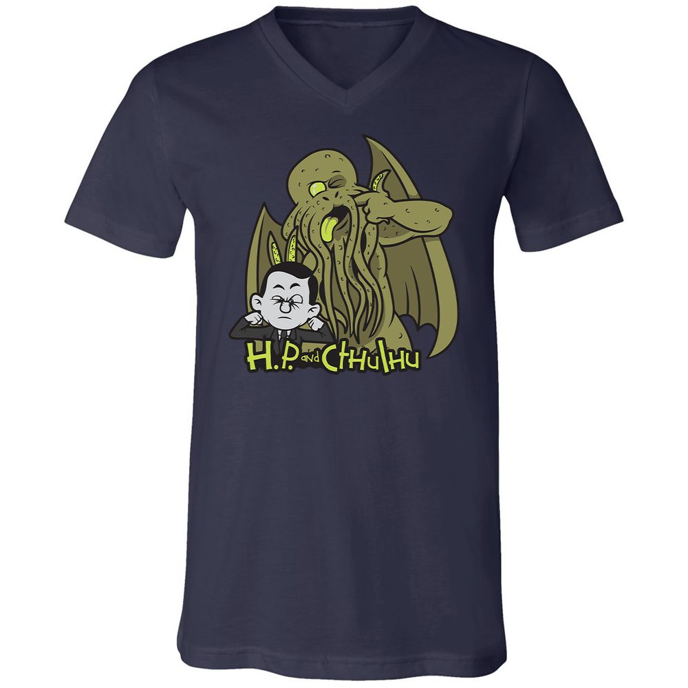 Unisex V-Neck T-Shirt - ES1C7PW3 - Navy - 2