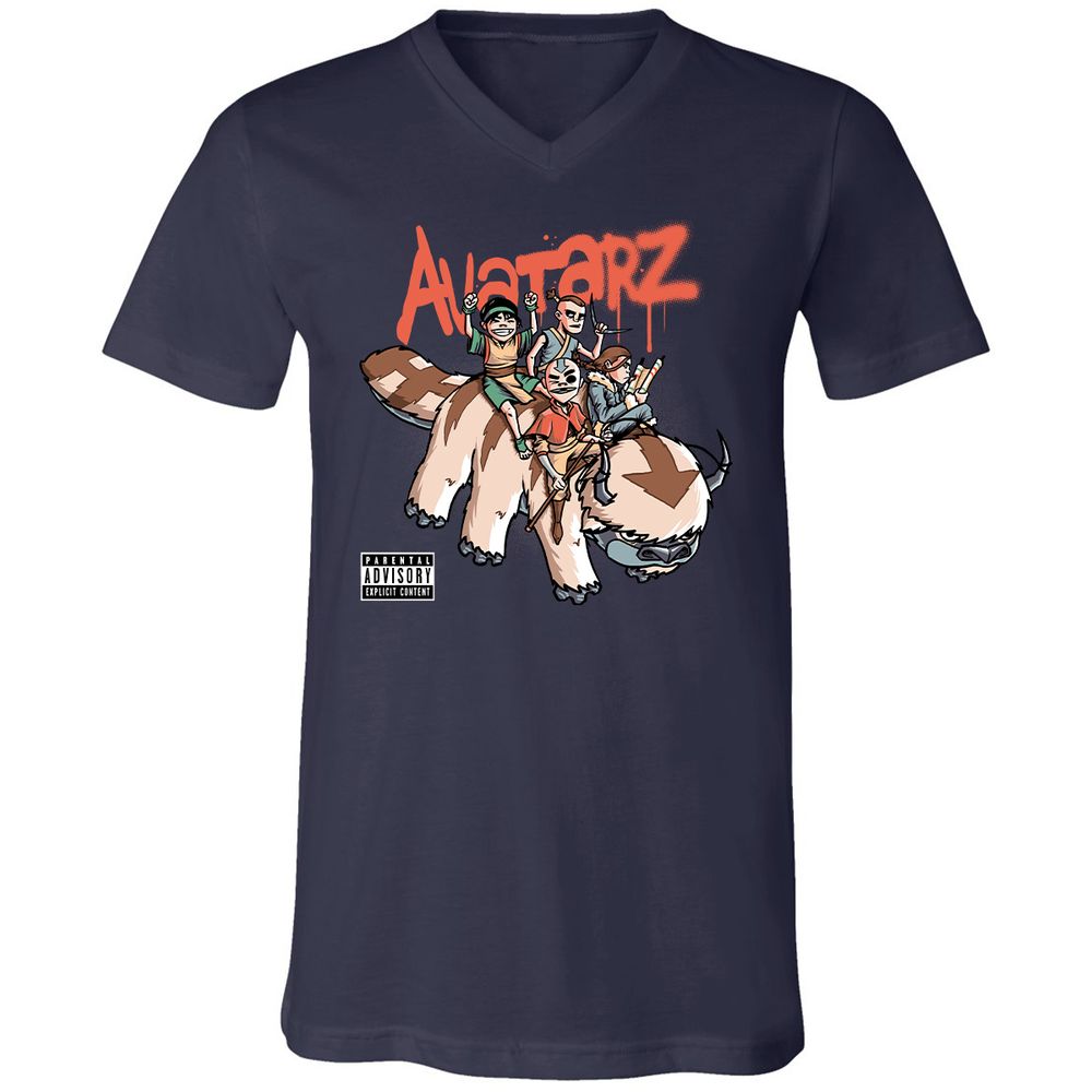 Unisex V-Neck T-Shirt - 6ESGXQNT - Navy - 2