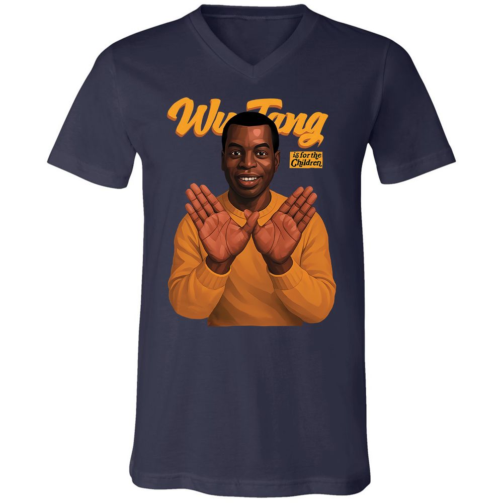 Unisex V-Neck T-Shirt - 67QQ5VEH - Navy - 2