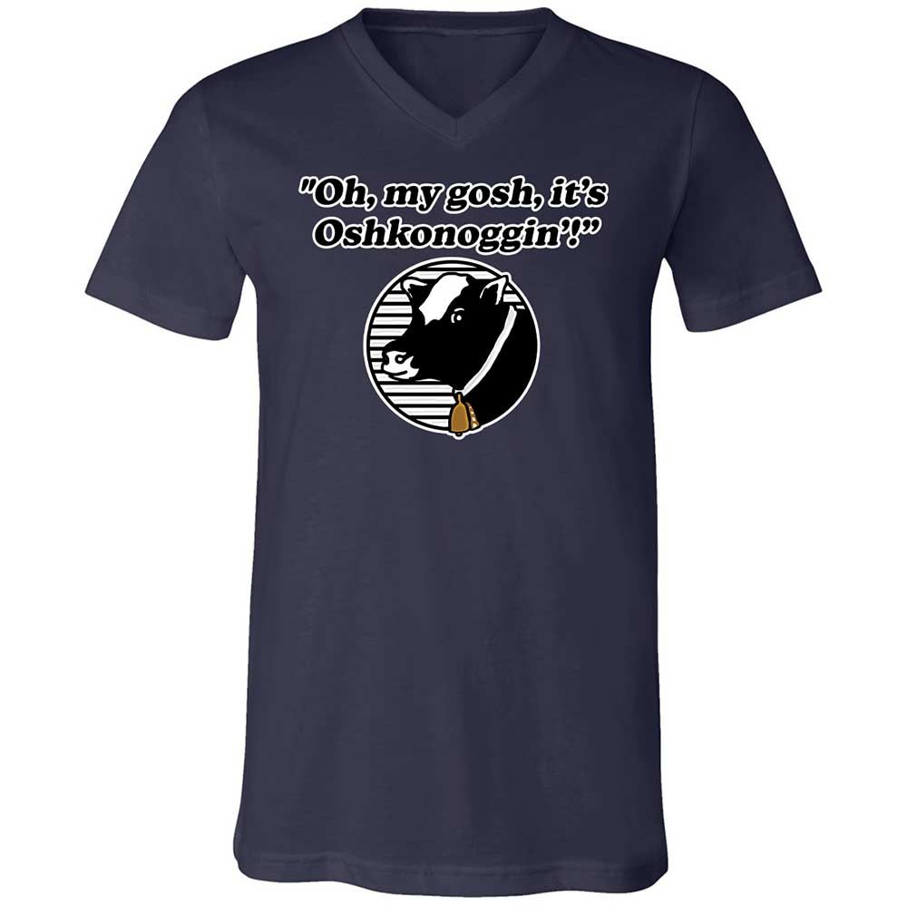 Unisex V-Neck T-Shirt - 1P4VD1AQ - Navy - 2