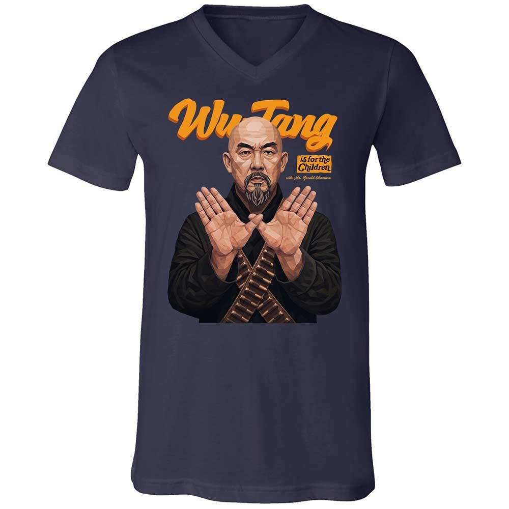 Unisex V-Neck T-Shirt - LG7RNTAL - Navy - 2