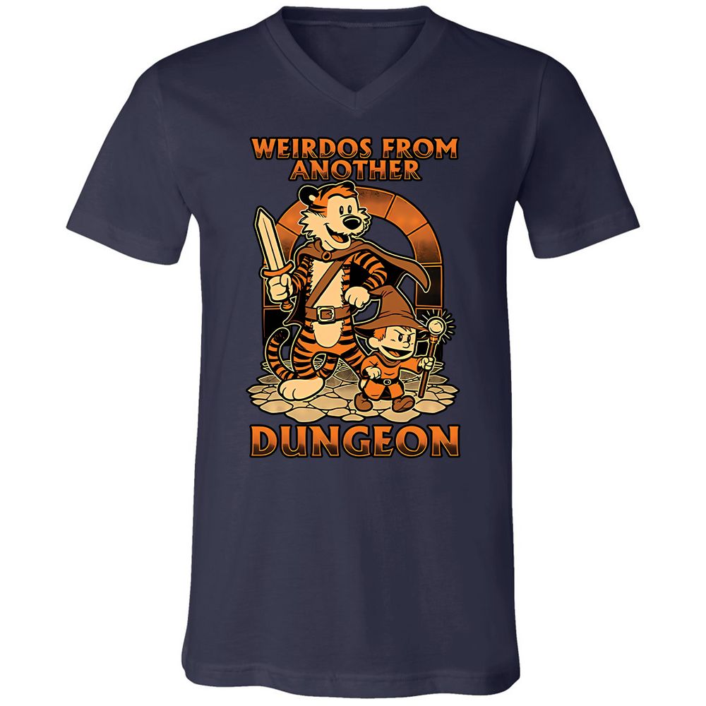 Unisex V-Neck T-Shirt - 4FR2JEGL - Navy - 2