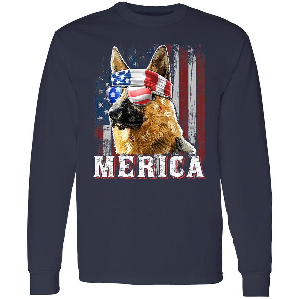 Long Sleeve T-Shirt - XJK7NJYM - Navy - 2