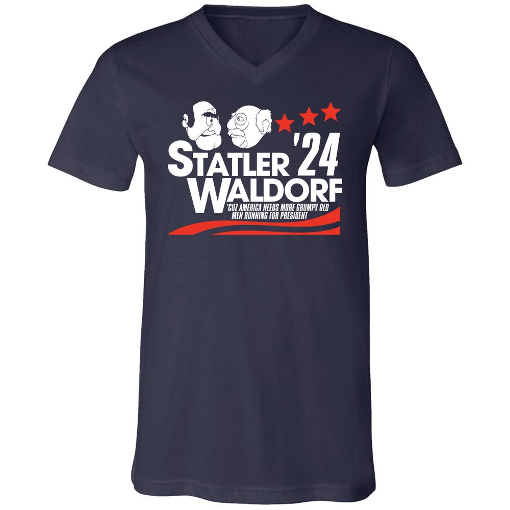 Unisex V-Neck T-Shirt - LYS27YWL - Navy - 2