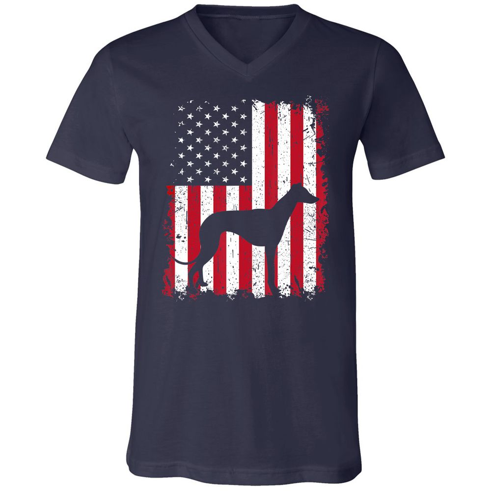 Unisex V-Neck T-Shirt - 1UV9HNRV - Navy - 2