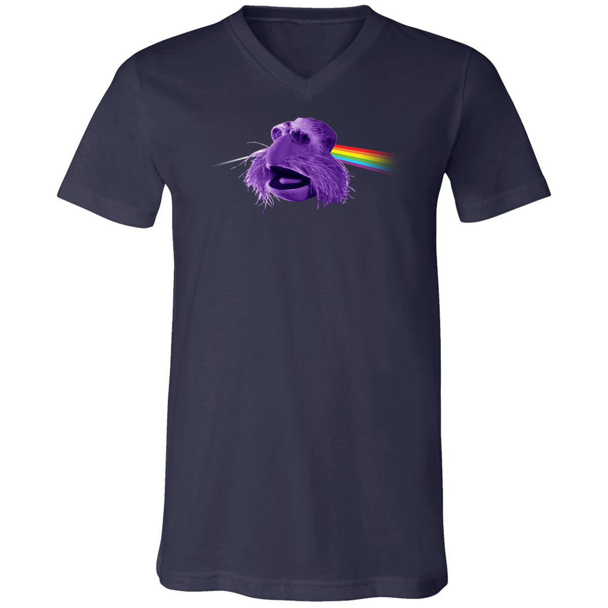 Unisex V-Neck T-Shirt - 9HXWZZUJ - Navy - 2