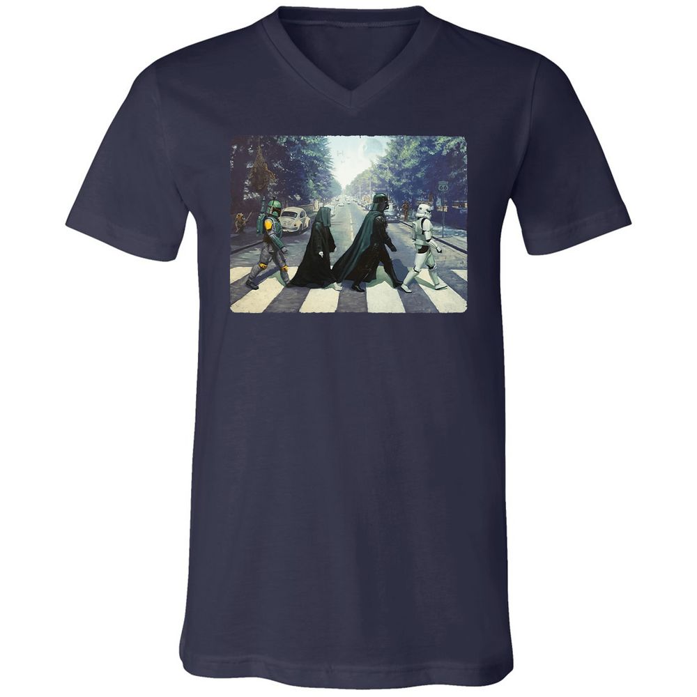 Unisex V-Neck T-Shirt - KT87ND3C - Navy - 2