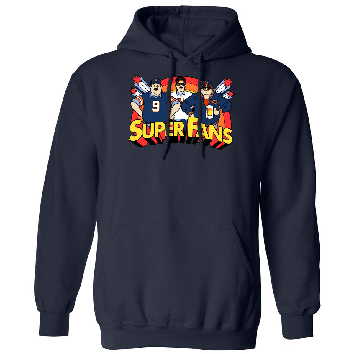 Classic Unisex Hoodie - XDQT7D4E - Navy - 2