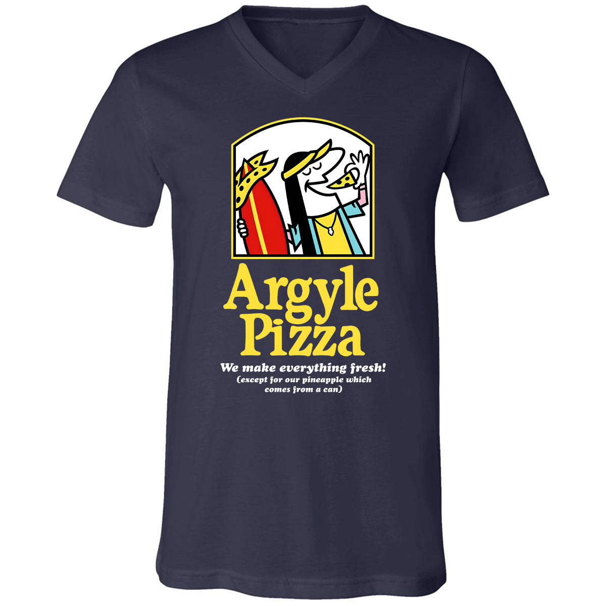 Unisex V-Neck T-Shirt - A9BSZUUZ - Navy - 2