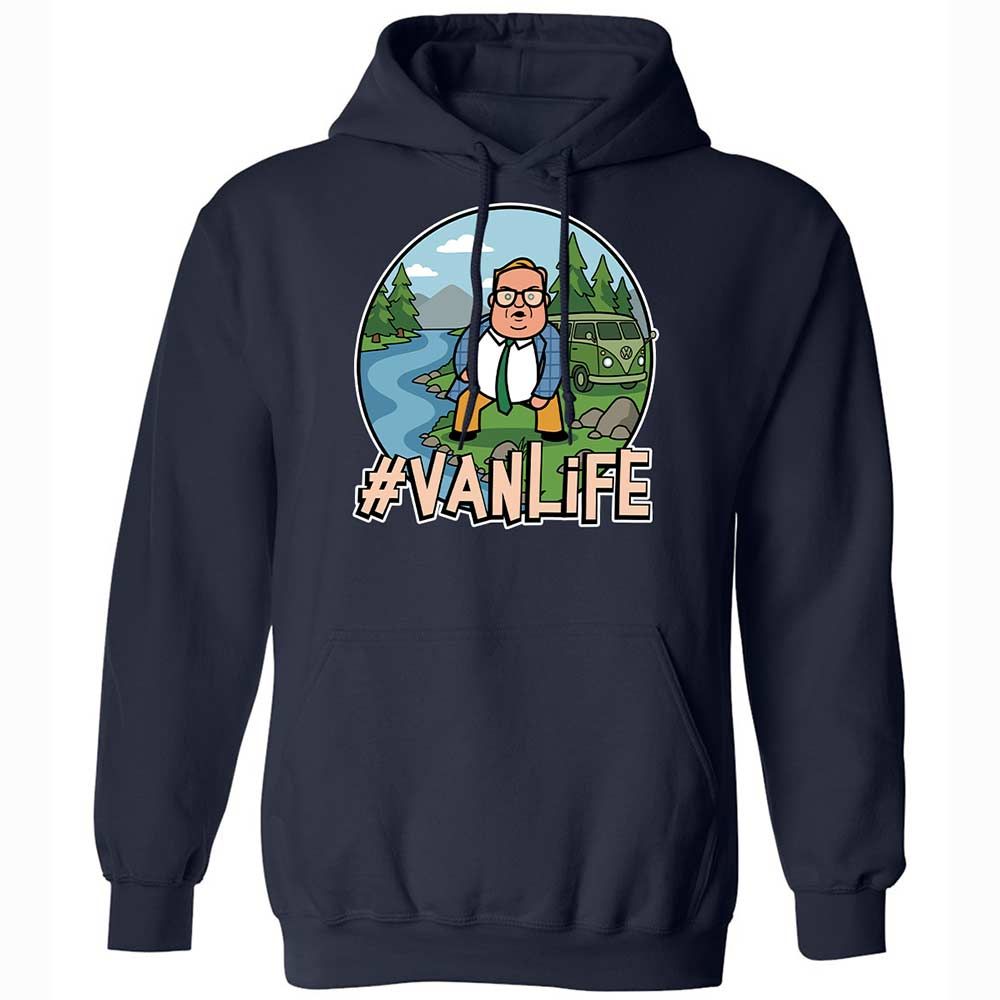 Vanlife living in a van down by the river - Navy - 2