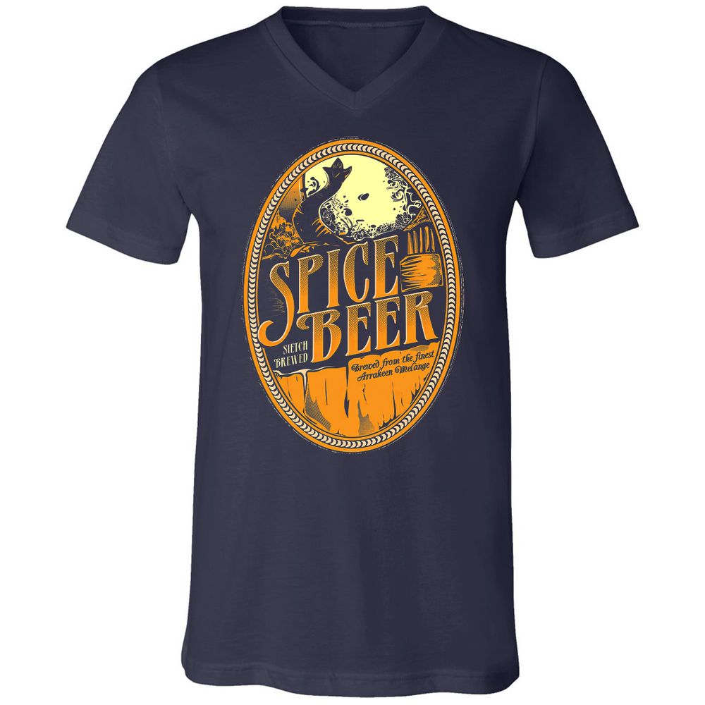 Unisex V-Neck T-Shirt - VQC13G12 - Navy - 2