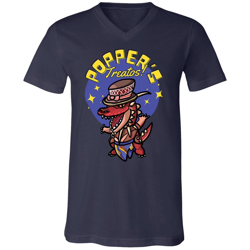 Unisex V-Neck T-Shirt - KR6FB83B - Navy - 2