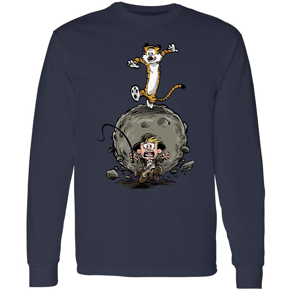 Long Sleeve T-Shirt - 97635JYA - Navy - 2